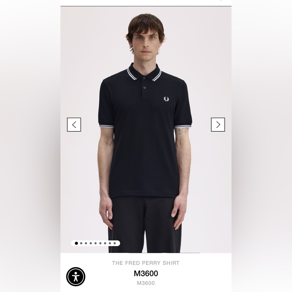 Fred Perry M3600 Black Polo Shirt